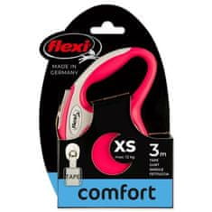 Flexi Povodec New Comfort trak XS rdeča 3m