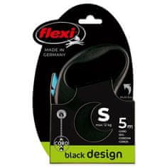 Flexi Povodec Black Design vrv S modra 5m
