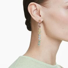 Swarovski Dolgi asimetrični uhani z barvnimi kristali Gema 5705809
