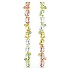 Swarovski Dolgi asimetrični uhani z barvnimi kristali Gema 5705809