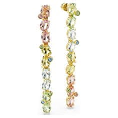 Swarovski Dolgi asimetrični uhani z barvnimi kristali Gema 5705809