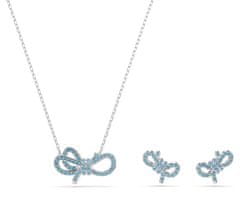 Swarovski Komplet nakita Charming Lifelong Bow 5723554 (verižica, uhani)