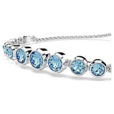 Swarovski Elegantna zapestnica z modrimi kristali Tennis Imber 5719282