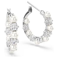 Swarovski Okrogli uhani s kristalnimi biseri in cirkoni Matrix 5709256