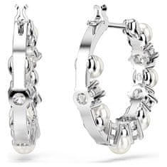 Swarovski Okrogli uhani s kristalnimi biseri in cirkoni Matrix 5709256
