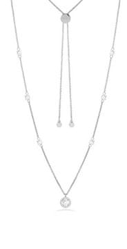 Liu.Jo Elegantna jeklena ogrlica s kubičnimi cirkoniji Essential LJ2259