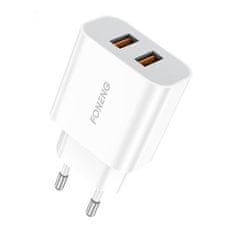 Foneng hitri polnilnik 2x USB EU45 12W + USB Micro kabel