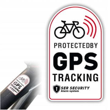 Korbi Nalepka za okvir kolesa, GPS sledenje, opozorilna, 1 kos