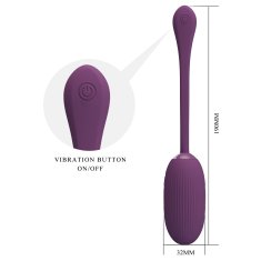 PRETTY LOVE Doreen polnilna vibrator žoga z elektro stimulacijo vijolična