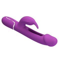 PRETTY LOVE Kampas vibrator za polnjenje s stimulatorjem klitorisa vijolična