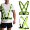 Korbi Odbleskni trakovi varnostna jopica za tek ali kolesarjenje, zelena