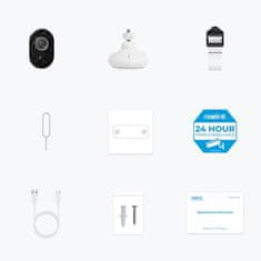 Reolink Argus B350 IP kamera, 4K 8MP UHD, WiFi, baterija, nočno snemanje, LED, aplikacija, IP65