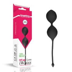 Lovetoy iWizz Luna Kegel ball silikonske keglove kroglice črna