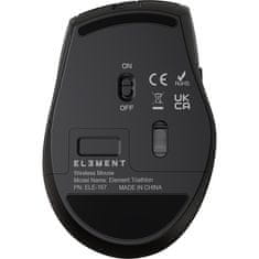 Element Miška Triathlon, brezžična + Bluetooth / ponovno polnljiva (črna)