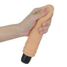 Lovetoy 7.5'' Xtreme Feel Cyberskin Vibrator na baterije mesnate barve