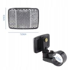 Korbi Odsevni pravokotni odsevniki za kolo spredaj-beli, zadaj-rdeči, komplet 2 kosa