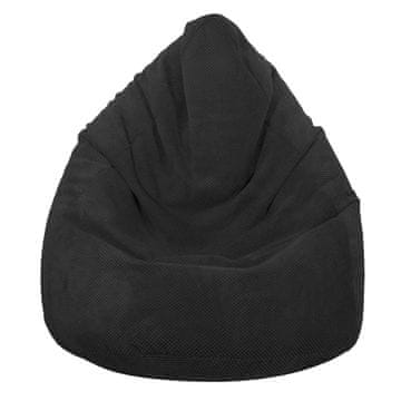 Gimme Five Vrtna vreča za fižol 100x75 plišasto črna