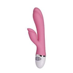 Lovetoy Vibrator za polnjenje Dreamer II s stimulatorjem klitorisa roza