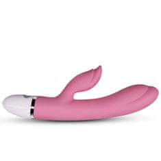 Lovetoy Vibrator za polnjenje Dreamer II s stimulatorjem klitorisa roza