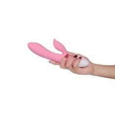 Lovetoy Vibrator za polnjenje Dreamer II s stimulatorjem klitorisa roza