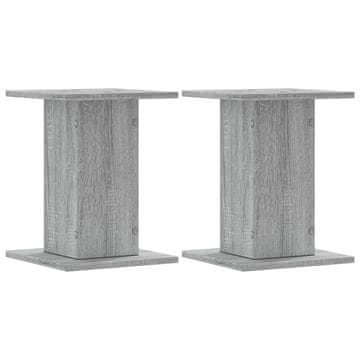 Vidaxl Stojalo za rastline 2 kosa siva sonoma 30x30x40 cm inž. les