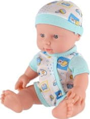 Teddies Baby/baby masivno plastično telo 25 cm na baterije z zvokom 3 vrste v plastični vrečki