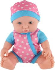 Teddies Baby/baby masivno plastično telo 25 cm na baterije z zvokom 3 vrste v plastični vrečki
