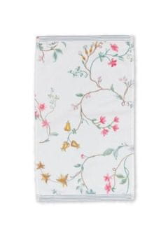 Pip Studio Brisača Les Fleurs White 30x50 100% ba, froté, velur