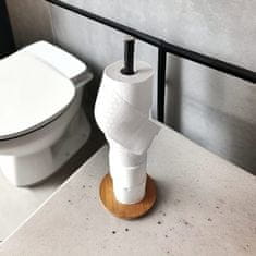 Ostatní Držalo za toaletni papir HT-22170443 52 cm črna/lesena