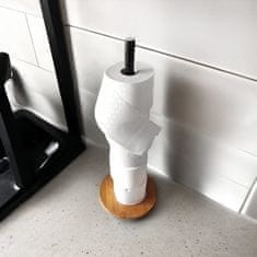 Ostatní Držalo za toaletni papir HT-22170443 52 cm črna/lesena