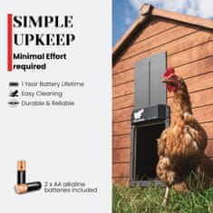 RUN-CHICKEN T80 avtomatska vrata za kokošnjak – v sivi barvi (z Bluetooth)