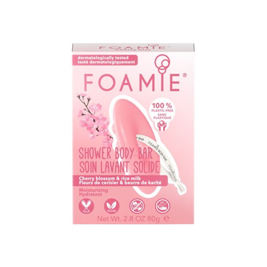 Foamie Poljub češnje s češnjevim cvetom in riževim mlekom (ploščica za prhanje) 80 g