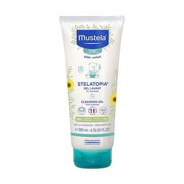 Mustela Otroški gel za prhanje za zelo suho in atopično kožo Stelatopia (čistilni gel) 200 ml