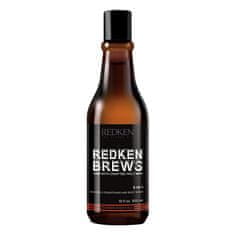 Redken Šampon Brews 3 v 1 (šampon, balzam in umivalnik za telo 3-v-1) 300 ml