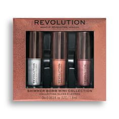 Revolution Komplet bleščil za ustnice Shimmer Bomb Mini Collection