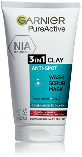 Garnier Gel za čiščenje, piling in maska proti nepravilnostim 3v1 Pure 150 ml