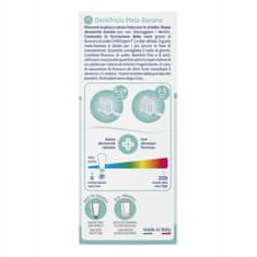 Chicco zobna pasta s fluorom, aromatizirana z banano, jabolko, 6m +