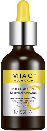 MISSHA Vita C Plus serum za posvetitev (ampula za odpravljanje madežev in učvrstitev) 30 ml