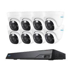 Reolink NVS16-12MD8 varnostni komplet, 1x snemalna enota + 8x kamera, 4K 12MP UHD+, PoE, aplikacija, IP67