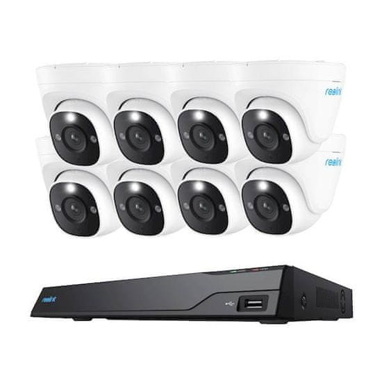 Reolink NVS16-12MD8 varnostni komplet, 1x snemalna enota + 8x kamera, 4K 12MP UHD+, PoE, aplikacija, IP67