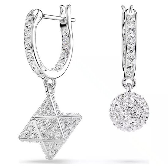 Swarovski Bleščeči asimetrični uhani s kristali Dexter 5693194
