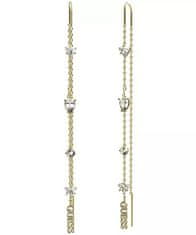 Guess Pozlačeni viseči uhani s kristali Wonderlights JUBE04412JWYGT/U