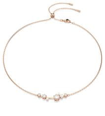 Swarovski Pozlačena ogrlica s kristalnimi biseri in cirkoni Constella 5729504