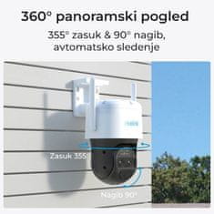 Reolink Trackmix G770 IP kamera, 4K UHD, 8MP, 4G LTE, baterija, vrtenje+nagibanje, 2x objektiv, reflektorji, aplikacija