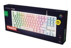 Trust GXT 833W Thado gaming tipkovnica, bela