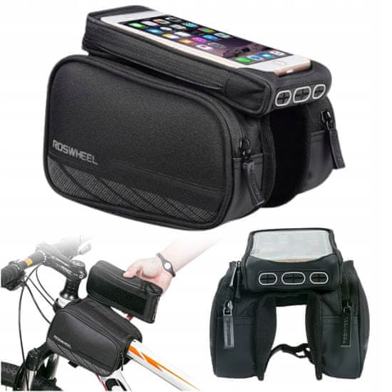 Korbi Kolesarska torba za okvir, ovitek nosilec etui za telefon Roswheel 1,5L