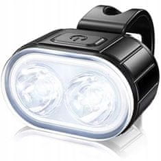 Korbi Set kolesarskih luči sprednja in zadnja, LED, set z USB priključkom, močne