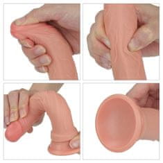 Lovetoy 7'' dvoplastna platinasta silikonska pipa