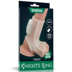 Lovetoy Vibrirajoč prstan Ridge Knights s skrotumom (bel)