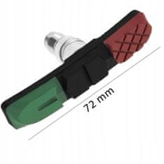 PROX Kolesarski zavorni bloki V-Brake 3 barve 72MM s notranjim navojem, Prox